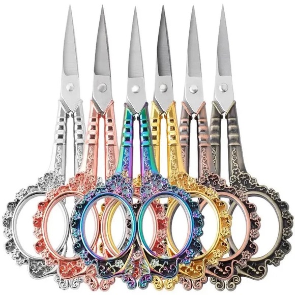 Other - Classic European Scissors, Vintage Floral Pattern, 4 Colors